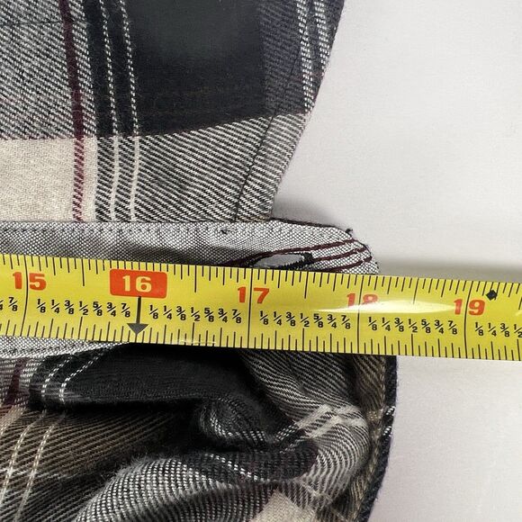 Marmot Sz Mens L Flannel Long-Sleeve Button-Down Casual Shirt Black Brown Plaid - Picture 11 of 15